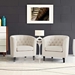 Prospect 2 Piece Upholstered Fabric Armchair Set - Beige - MOD4516