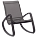 Traveler Rocking Lounge Chair Outdoor Patio Mesh Sling Set of 2 - Black Black - MOD4581