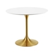 Lippa 36" Round Wood Dining Table - Gold White - MOD4622