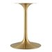 Lippa 36" Round Artificial Marble Dining Table - Gold White - MOD4627