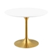 Lippa 40" Round Wood Dining Table - Gold White - MOD4639