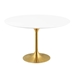 Lippa 54" Round Wood Dining Table - Gold White - MOD4641
