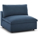 Commix Down Filled Overstuffed Armless Chair - Azure - MOD4684
