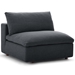 Commix Down Filled Overstuffed Armless Chair - Gray - MOD4686