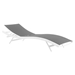 Glimpse Outdoor Patio Mesh Chaise Lounge Chair - White Gray - MOD4708