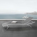 Glimpse Outdoor Patio Mesh Chaise Lounge Chair - White Gray - MOD4708