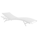 Glimpse Outdoor Patio Mesh Chaise Lounge Chair - White White - MOD4710
