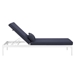 Perspective Cushion Outdoor Patio Chaise Lounge Chair - White Navy - MOD4713