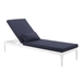 Perspective Cushion Outdoor Patio Chaise Lounge Chair - White Navy - MOD4713