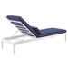 Perspective Cushion Outdoor Patio Chaise Lounge Chair - White Striped Navy - MOD4716