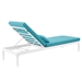 Perspective Cushion Outdoor Patio Chaise Lounge Chair - White Turquoise - MOD4717