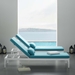 Perspective Cushion Outdoor Patio Chaise Lounge Chair - White Turquoise - MOD4717
