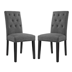 Confer Dining Side Chair Fabric Set of 2 - Gray 