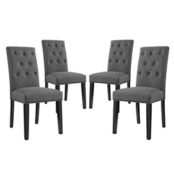 Confer Dining Side Chair Fabric Set of 4 - Gray 