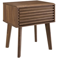 Render End Table Night Stand - Walnut 