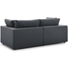Commix Down Filled Overstuffed 2 Piece Sectional Sofa Set - Gray - MOD4820