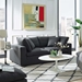 Commix Down Filled Overstuffed 2 Piece Sectional Sofa Set - Gray - MOD4820