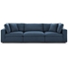 Commix Down Filled Overstuffed 3 Piece Sectional Sofa Set - Azure - MOD4823