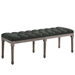 Province French Vintage Upholstered Fabric Bench - Gray - MOD4884