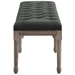 Province French Vintage Upholstered Fabric Bench - Gray - MOD4884