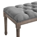 Province French Vintage Upholstered Fabric Bench - Light Gray - MOD4885