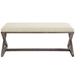 Province Vintage French X-Brace Upholstered Fabric Bench - Beige - MOD4895