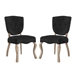 Array Dining Side Chair Set of 2 - Black - MOD4915