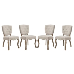 Array Dining Side Chair Set of 4 - Beige 