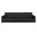 Loft Tufted Upholstered Faux Leather Sofa - Silver Black - MOD4927