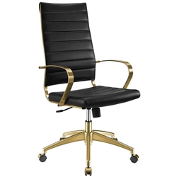 Jive Gold Stainless Steel Highback Office Chair - Gold Black 