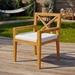 Northlake Outdoor Patio Premium Grade A Teak Wood Dining Armchair - Natural White - MOD5034