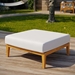 Northlake Outdoor Patio Premium Grade A Teak Wood Ottoman - Natural White - MOD5036
