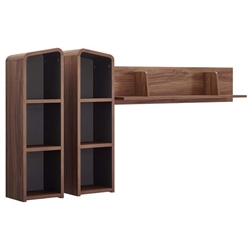 Omnistand Wall Mounted Shelves - Walnut Gray 