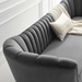 Opportunity Vertical Channel Tufted Curved Performance Velvet Sofa - Gray - MOD5071