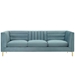 Ingenuity Channel Tufted Performance Velvet Sofa - Light Blue - MOD5075