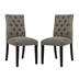 Duchess Dining Chair Fabric Set of 2 - Granite