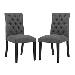 Duchess Dining Chair Fabric Set of 2 - Gray 