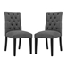 Duchess Dining Chair Fabric Set of 2 - Gray - MOD5126