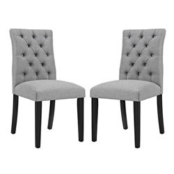 Duchess Dining Chair Fabric Set of 2 - Light Gray 