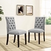 Duchess Dining Chair Fabric Set of 2 - Light Gray - MOD5128