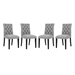 Duchess Dining Chair Fabric Set of 4 - Light Gray - MOD5138