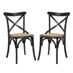 Gear Dining Side Chair Set of 2 - Black 