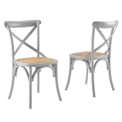 Gear Dining Side Chair Set of 2 - Light Gray 