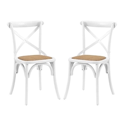 Gear Dining Side Chair Set of 2 - White 