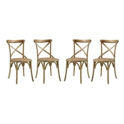 Gear Dining Side Chair Set of 4 - Natural 