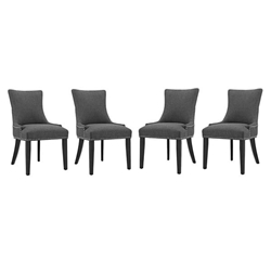 Marquis Dining Chair Fabric Set of 4 - Gray 