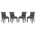 Marquis Dining Chair Fabric Set of 4 - Gray - MOD5208