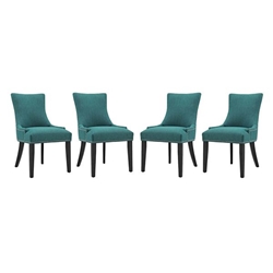 Marquis Dining Chair Fabric Set of 4 - Teal 