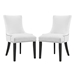 Marquis Dining Chair Faux Leather Set of 2 - White - MOD5215