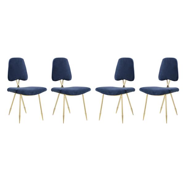 Ponder Dining Side Chair Set of 4 - Navy 